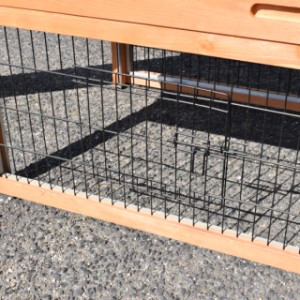 Konijnenhok Prestige Small met ren links - traliedeurtje