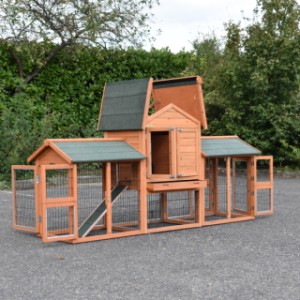 Konijnenhok Prestige Small Dubbel - voorzien van scharnierend dak