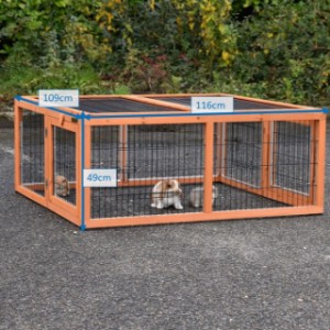 Verschillende afmetingen van de konijnenren Multirun