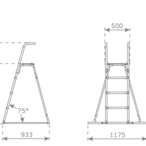 Platformladder voor glijbaan incl. glijbaan Hoogte 120cm