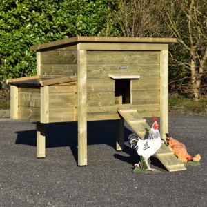 Kippenhok Chicky 2 met legnest Geïmpregneerd Vurenhout 144x84x125cm