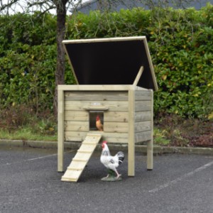 Kippenhok Chicky 2 Geïmpregneerd Vurenhout - voorzien van scharnierend dak