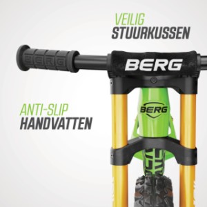 BERG Biky Cross Green - met anti-slip handvaten en zacht stuurkussen