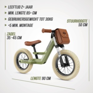 Loopfiets BERG Biky Retro Green - specificaties