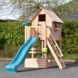 Speelhuis Dream 150 met glijbaan & keuken - Douglas 460x215x316cm