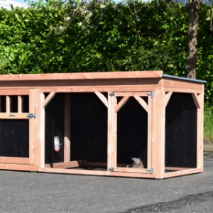 Konijnenhok Belle 2 Douglas/zwart 242x122x113cm