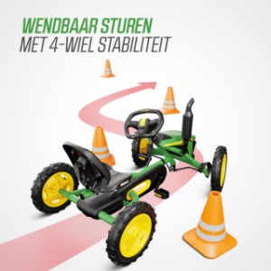 Skelter BERG Buddy John Deere - stabiel door de 4 wielen
