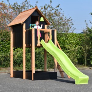 Speelhuis Dream 150 met glijbaan Chic douglas/zwart