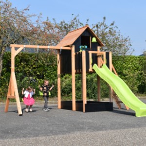 Speelhuis Dream 150 met glijbaan en schommel Chic douglas/zwart