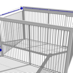 Verlichtingset voor hondenkennel met houtkader set met 2 lampen
