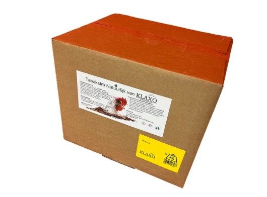 Tabakstelen / tabakstro KLAXO + toevoeging tegen bloedluis doos 5kg / 30 Liter