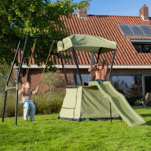 Speelhuisje met glijbaan en schommel Ivy EXIT 253x268x216cm