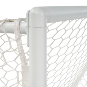 Voetbaldoel Scala heeft een frame van mat wit aluminium