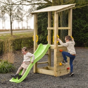 Speeltoren Plan 90 met glijbaan · 114x226x226cm
