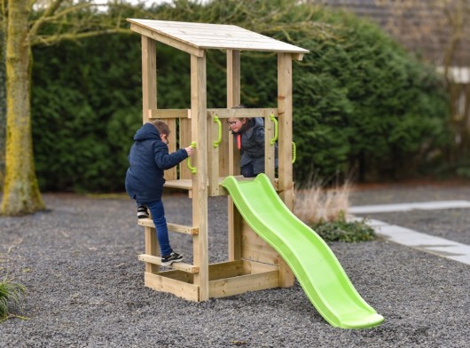 Speeltoren Plan 90+ met glijbaan · 114x226x226cm