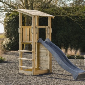 Speeltoren Plan 120 - met glijbaan, ladder en klimwand