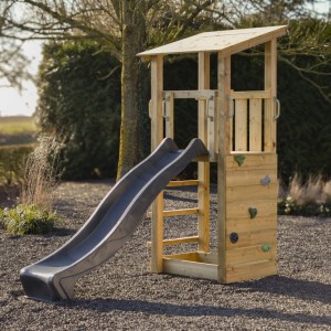 Speeltoren Plan 120 met glijbaan · 157x272x245cm