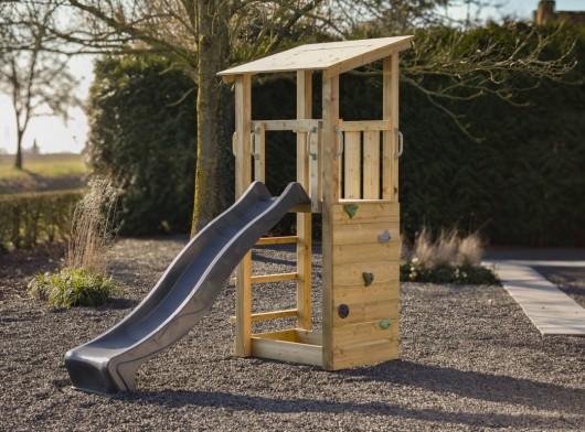 Speeltoren Plan 120 met glijbaan · 157x272x245cm