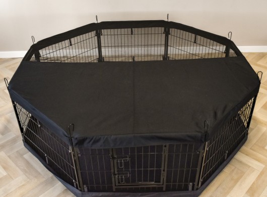 Luxe afdeknet voor dierenren Octa Zwart