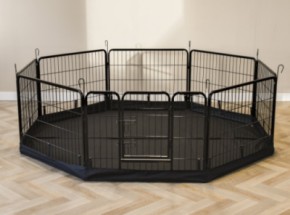 Grondzeil voor dierenren Octa Zwart