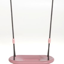 Schommelzitje XXL roze/lichtroze met zwart BR-touw