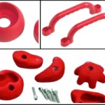 Afdekdoppen - handgrepen - klimstenen Rood
