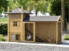 Kippenhok hooiberg Rosa met overdekte ren 277x114x180cm