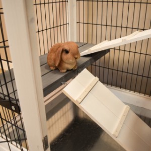 De loopplank is opgesplitst in 2 delen