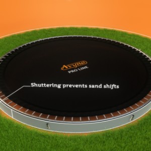 Trampoline Avyna Pro-Line  FlatLevel - extra rand tegen het inzakken van het gat