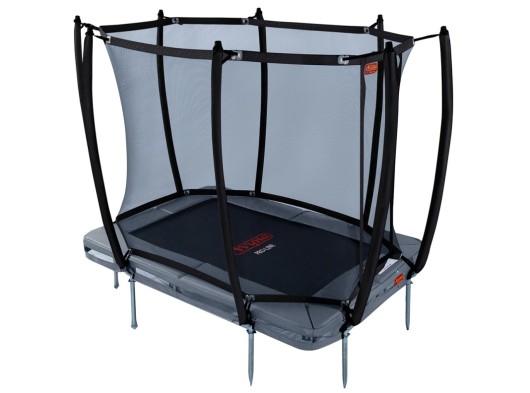 Trampoline Avyna Pro-Line 213 InGround Grijs - met veiligheidsnet 275x190cm