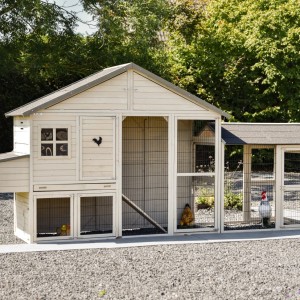 Kippenhok Holiday Large met ren en legnest 388x93x195cm