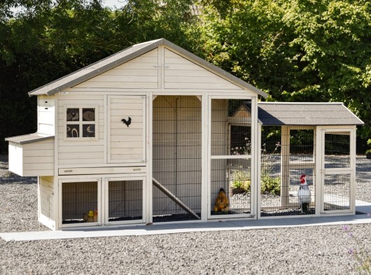 Kippenhok Holiday Large met ren en legnest 388x93x195cm