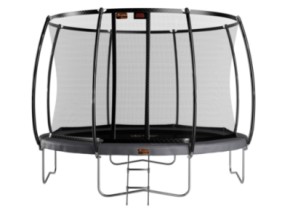 Trampoline Avyna Pro-Line 14 Grijs - met veiligheidsnet en trapje - Ø430cm