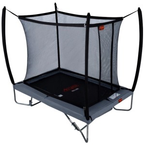 Trampoline Avyna Pro-Line 213 Grijs - met veiligheidsnet en trapje 275x190cm