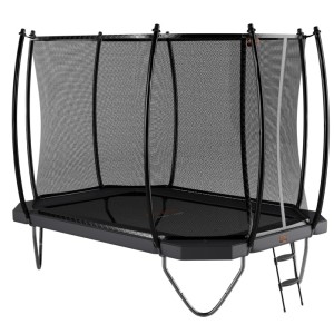 Trampoline Avyna Pro-Line 234 Grijs - met veiligheidsnet en trapje 340x240cm