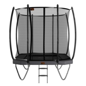 Trampoline Avyna Pro-Line 238 Grijs - met veiligheidsnet en trapje 380x255cm