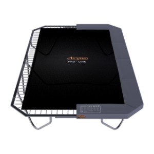 Trampoline Avyna Pro-Line 352 Grijs - met veiligheidsnet en trapje 520x305cm