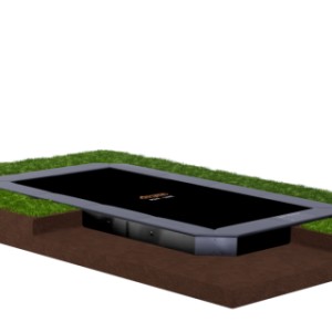 Trampoline Avyna Pro-Line 213 FlatLevel Grijs 275x190cm