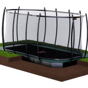 Trampoline Avyna Pro-Line 352 FlatLevel Groen - met veiligheidsnet 520x305cm