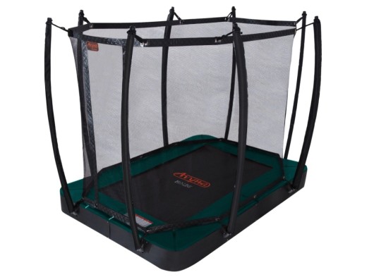 Trampoline Avyna Pro-Line 213 FlatLevel Groen - met veiligheidsnet 275x190cm