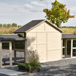 Een kijkje aan de achterkant van konijnenhok Holiday large