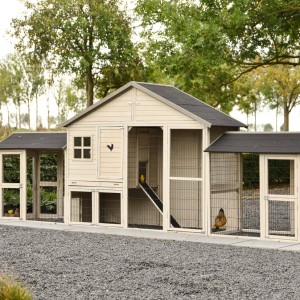 Kippenhok Holiday Large met dubbele ren 489x100x195cm