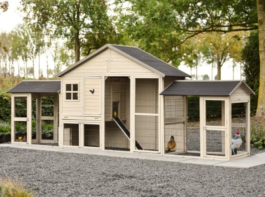Kippenhok Holiday Large met dubbele ren 489x100x195cm