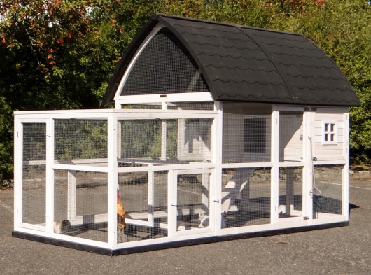 Kippenhok Kathedraal XL met aanbouwren en funderingsets 291x174x181cm