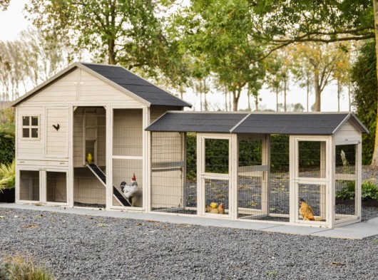 Kippenhok Holiday Large met dubbele ren 489x100x195cm