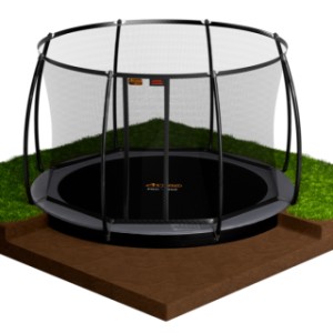 Trampoline Avyna Pro-Line 12 FlatLevel Grijs - met veiligheidsnet Ø365cm