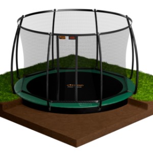 Trampoline Avyna Pro-Line 14 FlatLevel Groen - met veiligheidsnet Ø430cm