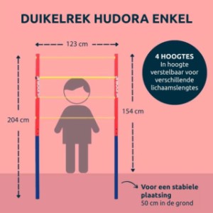 Duikelrek Hudora is in hoogte verstelbaar