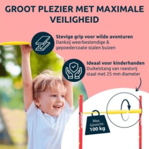 Door deze kenmerken is duikelrek Hudora super veilig