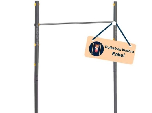 Duikelrek Hudora enkel, een metalen rekstok met een sjieke uitstraling